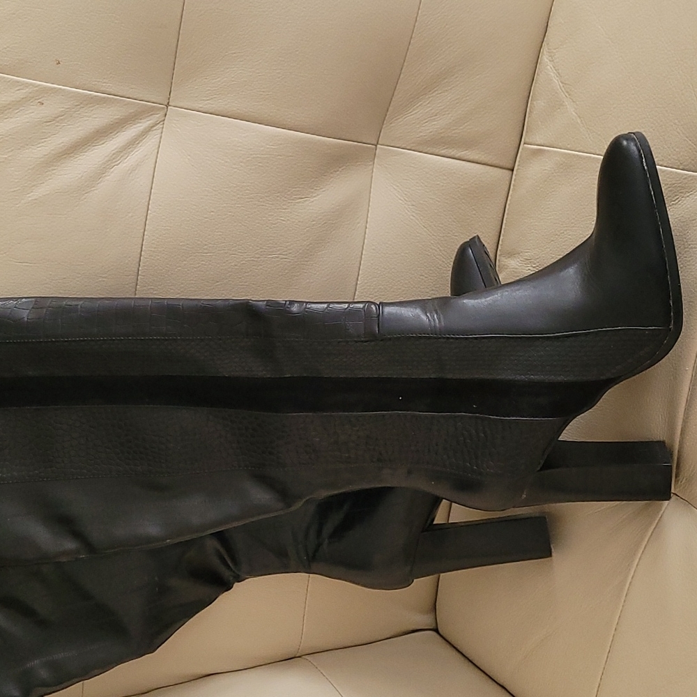 Worn once knee high boots